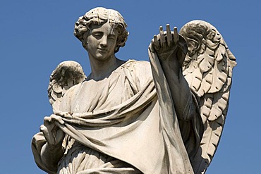 Angel statue on the Ponte Sant'Angelo bridge, Rome, Italy, Europe