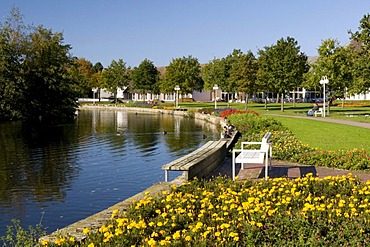 Spa gardens, Doese district, North Sea resort Cuxhaven, Lower Saxony, Germany, Europe