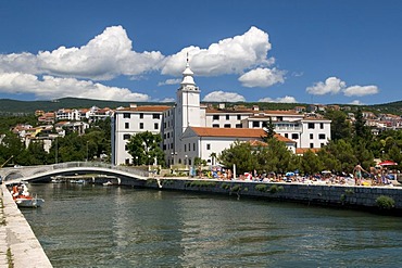 Townscape with Castle Hotel, Crikvenica, Kvarner Gulf, Croatia, Europe