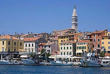 Port and historic town, Rovinj, Istria, Croatia, Europe