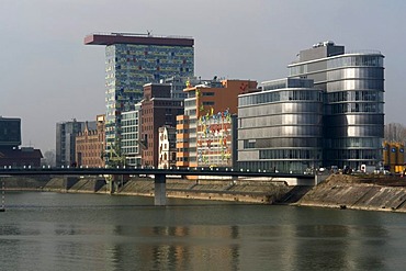 Medienhafen, Media Harbour, Duesseldorf, state capital of North Rhine-Westphalia, Germany, Europe