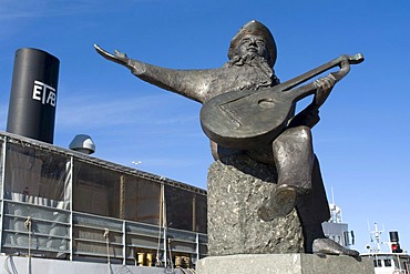 Sculpture of Evert Taube, Riddarholmen, Stockholm, Sweden, Scandinavia, Europe