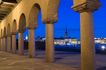 Riddarholmen, historic town, night shot, Stockholm, Sweden, Scandinavia, Europe