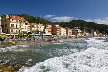 Coastal view, Alassio, Italian Riviera, Liguria, Italy, Europe