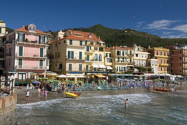 Coastal view, Alassio, Italian Riviera, Liguria, Italy, Europe