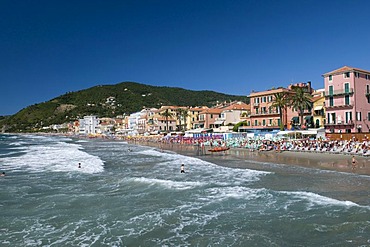 Coastal view, Alassio, Italian Riviera, Liguria, Italy, Europe