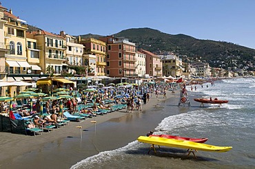 Coastal view, Alassio, Italian Riviera, Liguria, Italy, Europe