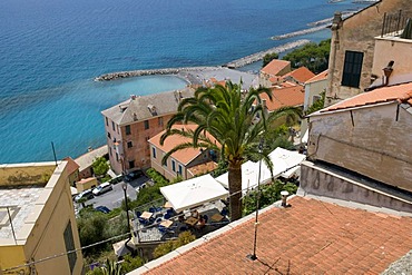 View from the historic town on the coast, Cervo, Riviera, Liguria, Italy, Europe