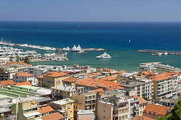 View of the town and port, San Remo, Riviera, Liguria, Italy, Europe