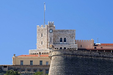 Prince's palace, Palais Princier du Monaco, Monte Carlo, Cote d'Azur, Monaco, Europe