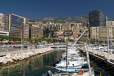 Port and view of Monte Carlo, Cote d'Azur, Monaco, Europe