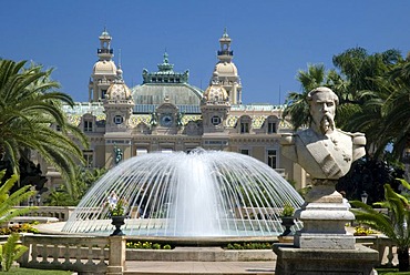 Fountains in front of the casino, Monte Carlo, Monaco, Cote d'Azur, Europe