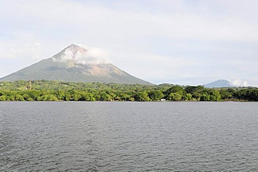 Lake Nicaragua with Concepcion Volcano, Ometepe Island, Lake Nicaragua, Nicaragua, Central America