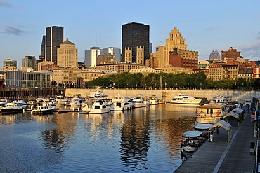 Waterfront of Vieux Port, Harbour of Montreal, Quebec, Canada, North America