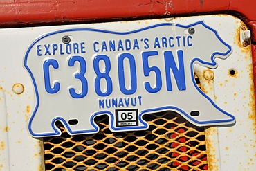 Licence plate of Nunavut, Resolute Bay, Canada, Arctic