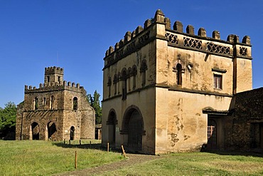 Library and Fasiladas Archive, Royal Enclosure Fasil Ghebbi, UNESCO World Heritage Site, Gonder, Gondar, Amhara, Ethiopia, Africa