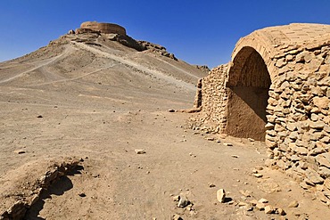 Tower of Silence, Zoroastrian burial ground, Zoroastrianism, Mazdanism, Yazd, Persia, Iran, Asia