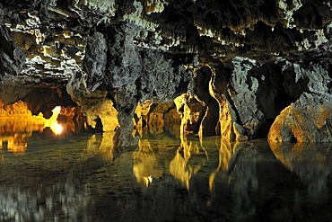 Interior of Ali Sadr Cave, Hamadan, Hamedan, Persia, Iran, Asia