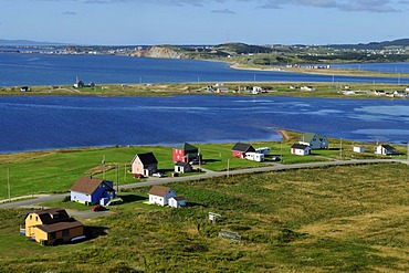 View from Ile du Havre aux Maisons over Ile du Cap aux Meules, Iles de la Madeleine, Magdalen Islands, Quebec Maritime, Canada, North America