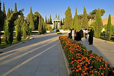 Mausoleum of the famous Persian poet Abu Muslih bin Abdallah Shirazi, Saadi, Saadiye, Shiraz, Fars, Iran, Persia, Asia