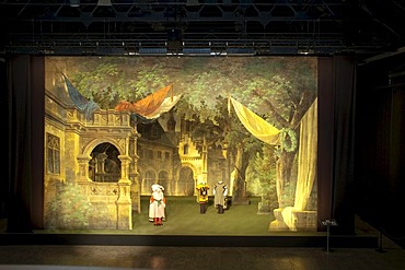 Historical stage setting, Theatre Museum, Meiningen, Thuringia, Germany, Europe