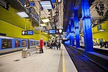 Subway station, Muenchner Freiheit, Munich, Bavaria, Germany, Europe