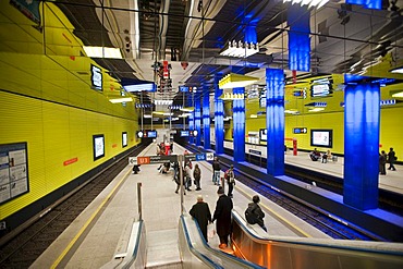 Subway station, Muenchner Freiheit, Munich, Bavaria, Germany, Europe