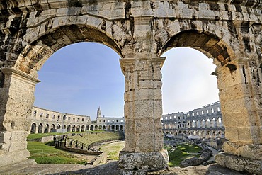 Roman amphitheatre of Pula, Croatia, Europe