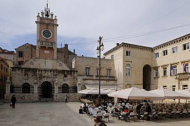 Narodni trg square in Zadar, Croatia, Europe