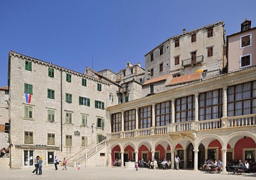 Loggia on Cathedral Square in Sibenik, Croatia, Europe