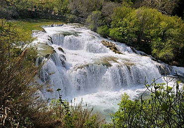 Waterfalls in Krka Falls National Park, Croatia, Europe