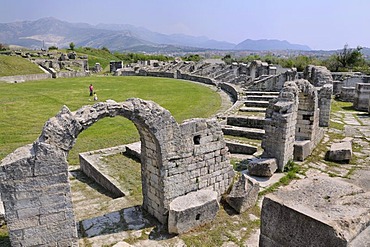 Ruins of a Roman Amphitheatre in Salona near Split, Croatia, Europe