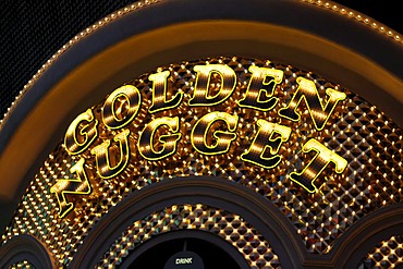 Golden Nugget in Fremont Street in old Las Vegas, Nevada, USA