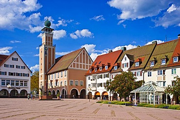 Town Hall, Upper Market Square, Freudenstadt, Black Forest, Baden-Wuerttemberg, Germany, Europe