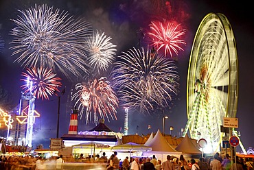 Cranger Kirmes fair, the biggest fair in the Ruhr area, at the Rhine-Herne Canal, Herne, North Rhine-Westphalia, Germany, Europe