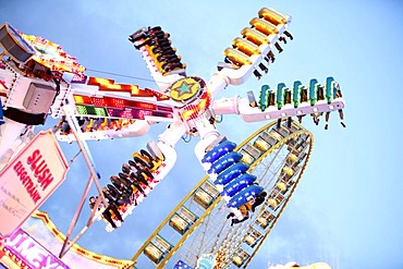 Cranger Kirmes fair, the biggest fair in the Ruhr area, at the Rhine-Herne Canal, Herne, North Rhine-Westphalia, Germany, Europe