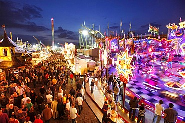 Cranger Kirmes fair, the biggest fair in the Ruhr area, at the Rhine-Herne Canal, Herne, North Rhine-Westphalia, Germany, Europe