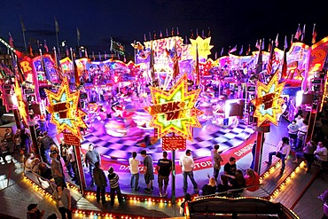 Cranger Kirmes fair, the biggest fair in the Ruhr area, at the Rhine-Herne Canal, Herne, North Rhine-Westphalia, Germany, Europe