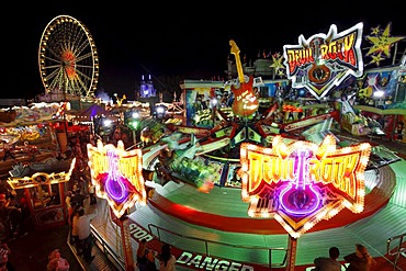 Cranger Kirmes fair, the biggest fair in the Ruhr area, at the Rhine-Herne Canal, Herne, North Rhine-Westphalia, Germany, Europe