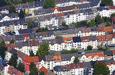 Houses, apartment buildings, Ruettenscheid quarter, Essen, North Rhine-Westphalia, Germany, Europe