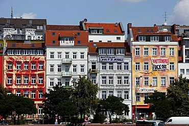 Formerly squats at the Hafenstrasse street in Hamburg, Germany, Europe