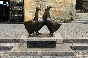 Geese statue, Sarlat, Dordogne, Aquitaine, France, Europe