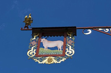 Guild sign in Wangen im Allgaeu, Upper Swabia, Allgaeu, Baden-Wuerttemberg, Germany, Europe