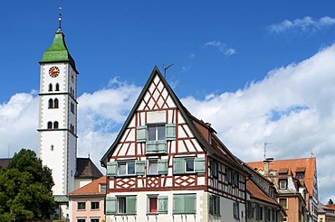 Church St. Martin in Wangen im Allgaeu, Upper Swabia, Allgaeu, Baden-Wuerttemberg, Germany, Europe