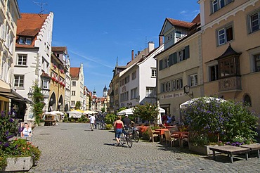 Maximilianstrasse street in the old town, Lindau, Bavaria, Germany, Europe