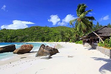 Restaurant Chez Batista on Anse Takamaka beach, Mahe island, Seychelles, Africa, Indian Ocean