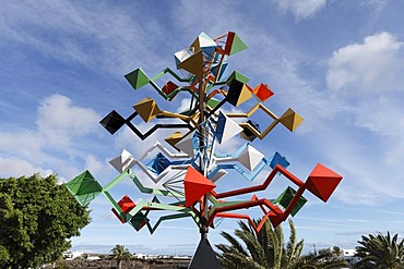 Wind sculpture in Fundacion Cesar Manrique, Teguise, Lanzarote, Canary Islands, Spain, Europe