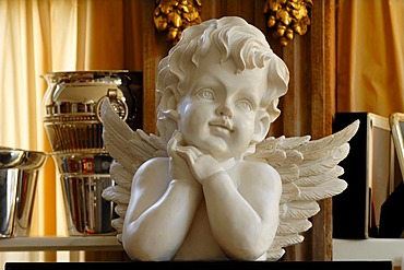 White angel bust, Villa Ambiente, Im Weller, Nuremberg, Middle Franconia, Bavaria, Germany, Europe