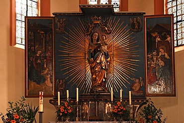 Marienaltar altar, 15th to 16th century, in the Marienkirche church, Velden an der Pegnitz, Middle Franconia, Bavaria, Germany, Europe