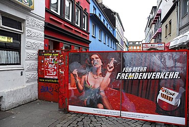 Prostitution, entry to the Herbertstrasse street, Reeperbahn red light district, St. Pauli district, Hamburg, Germany, Europe